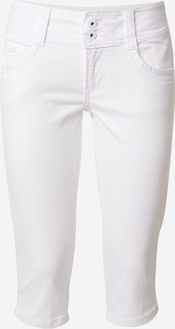 Coupe slim Jean 'GEN' Pepe Jeans en blanc : devant