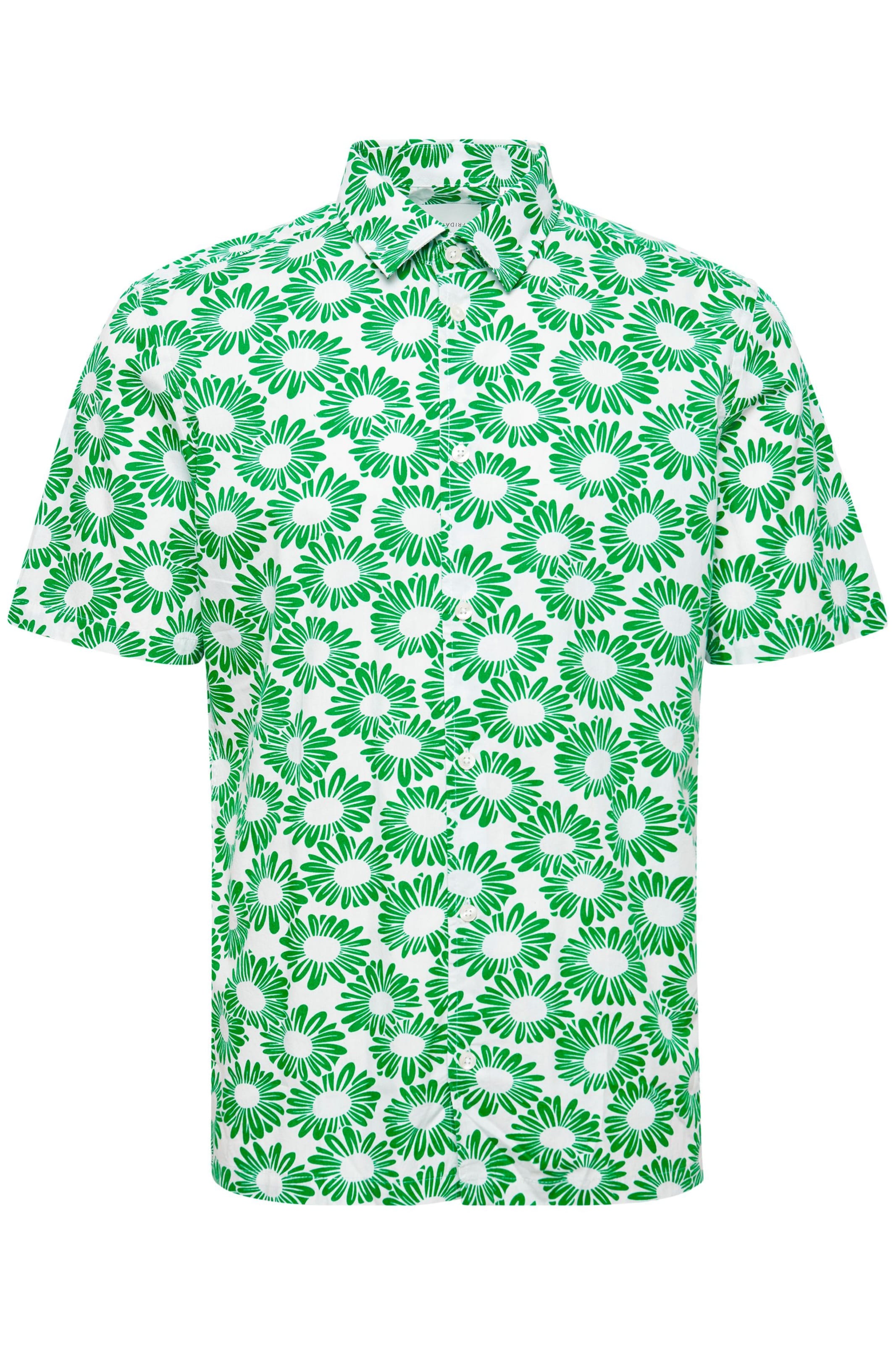 Casual Friday Slim fit Overhemd in Groen: voorkant