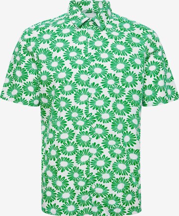 Coupe slim Chemise Casual Friday en vert : devant