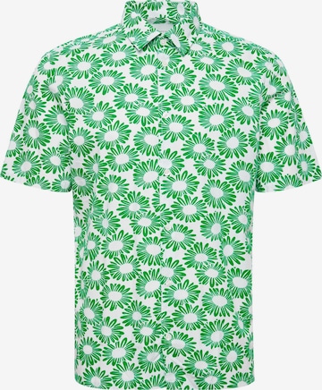 Casual Friday Button Up Shirt in Green: front