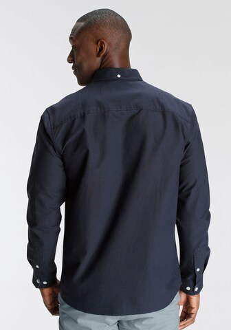 DELMAO Regular Fit Hemd in Blau