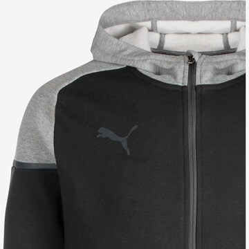 PUMA Athletic Zip-Up Hoodie in Black