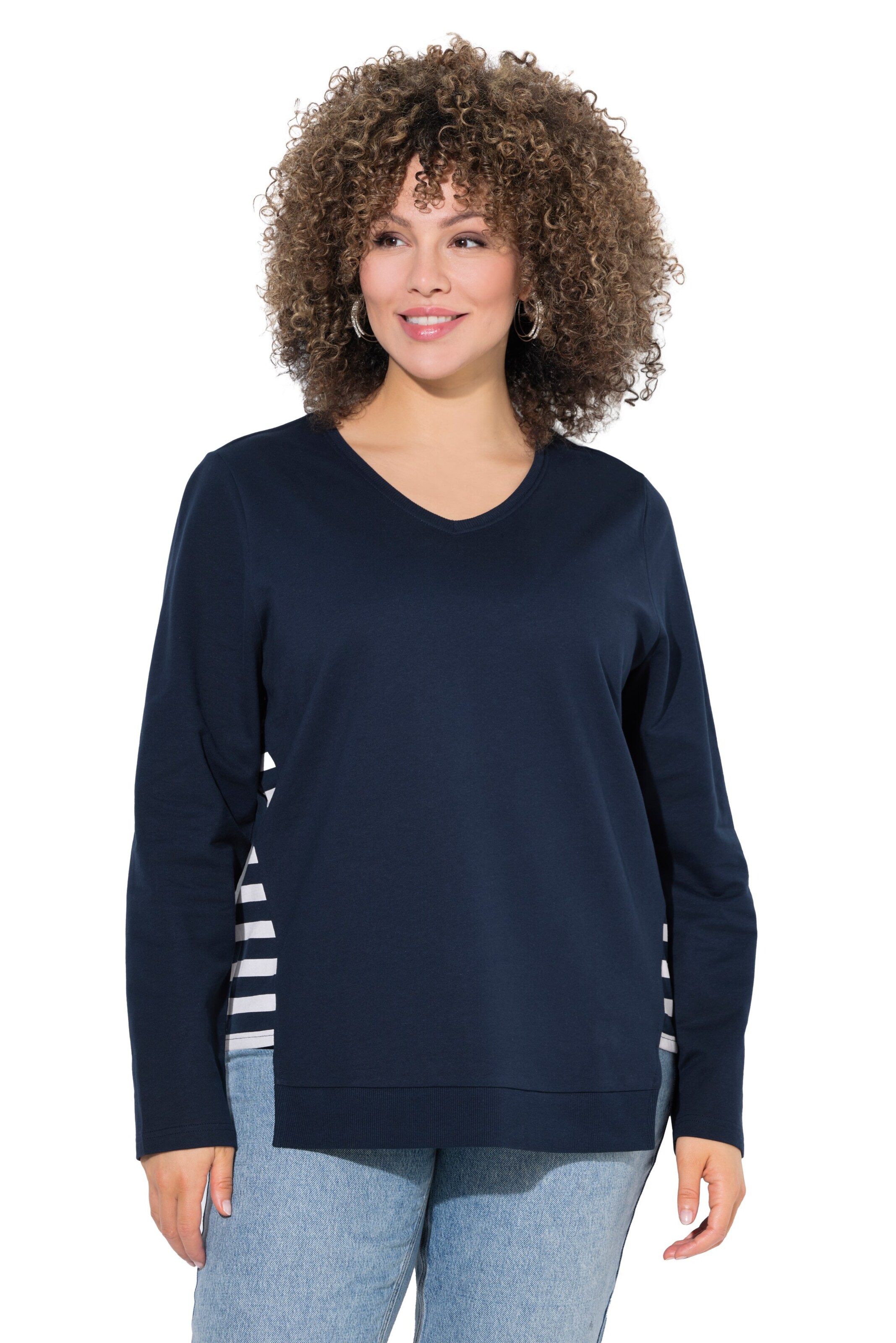 Ulla Popken Sweatshirt in Blue: front