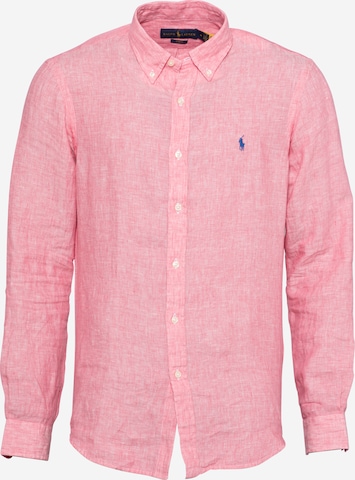 Polo Ralph Lauren Slim fit Overhemd in Roze: voorkant