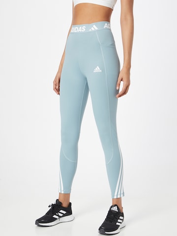 Skinny Pantalon de sport ADIDAS SPORTSWEAR en bleu : devant