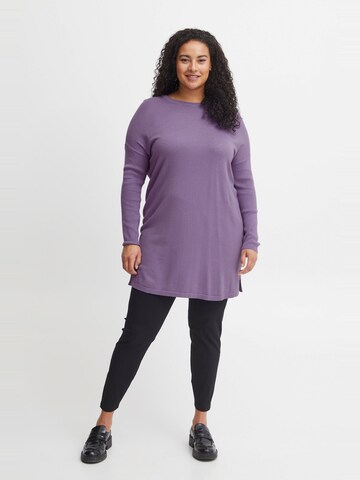 Fransa Curve - Vestido de punto 'Blume' en lila