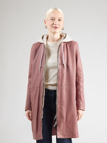 Manteau mi-saison Maze en rose : devant