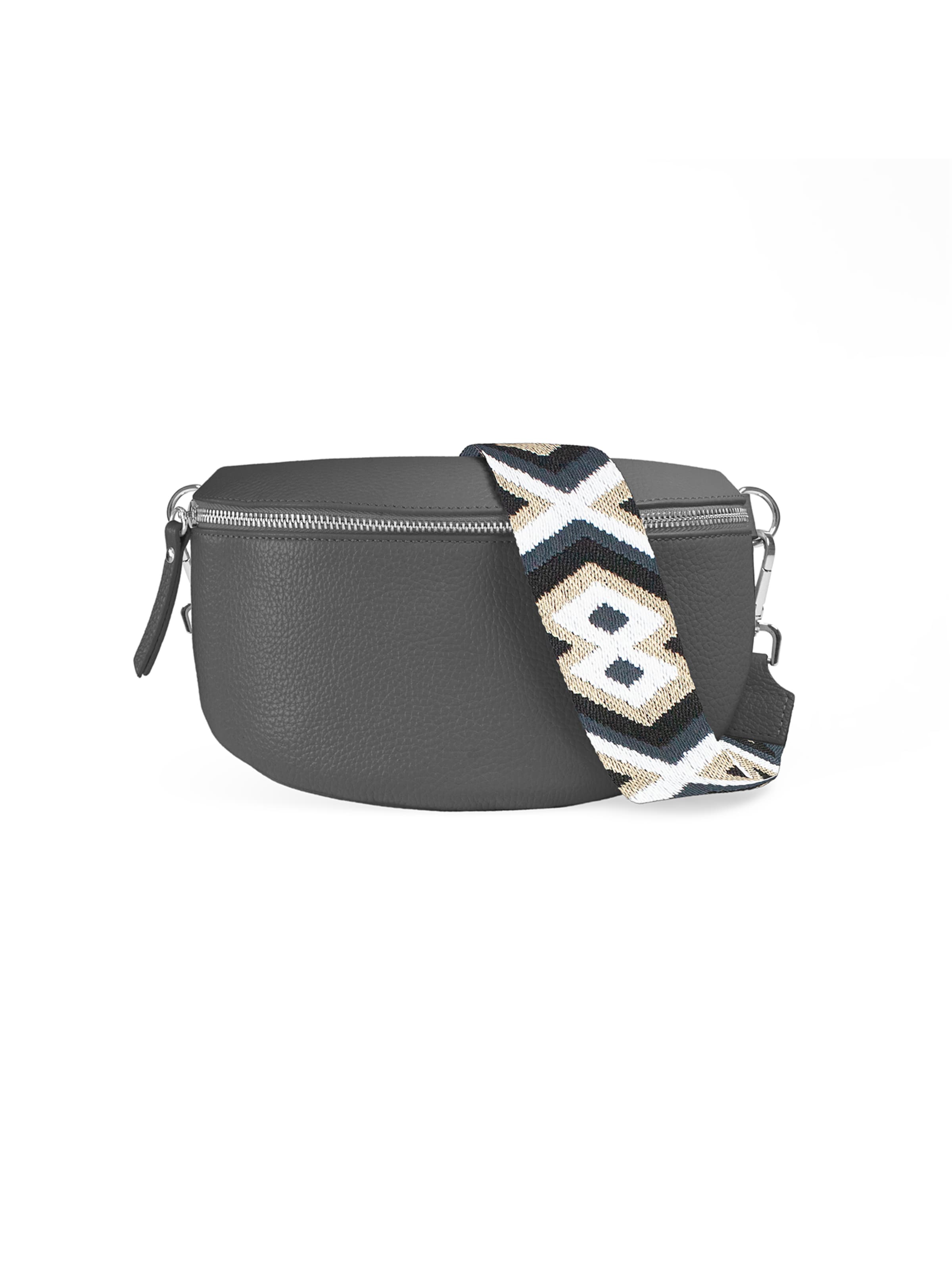 lePelou Gürteltasche 'JUNA medium'‌ in Grau: Vorderseite