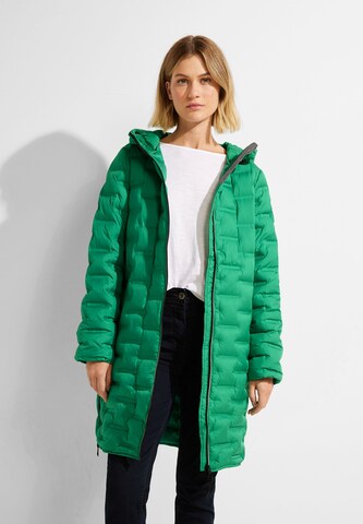 CECIL Between-Seasons Coat in Green: front