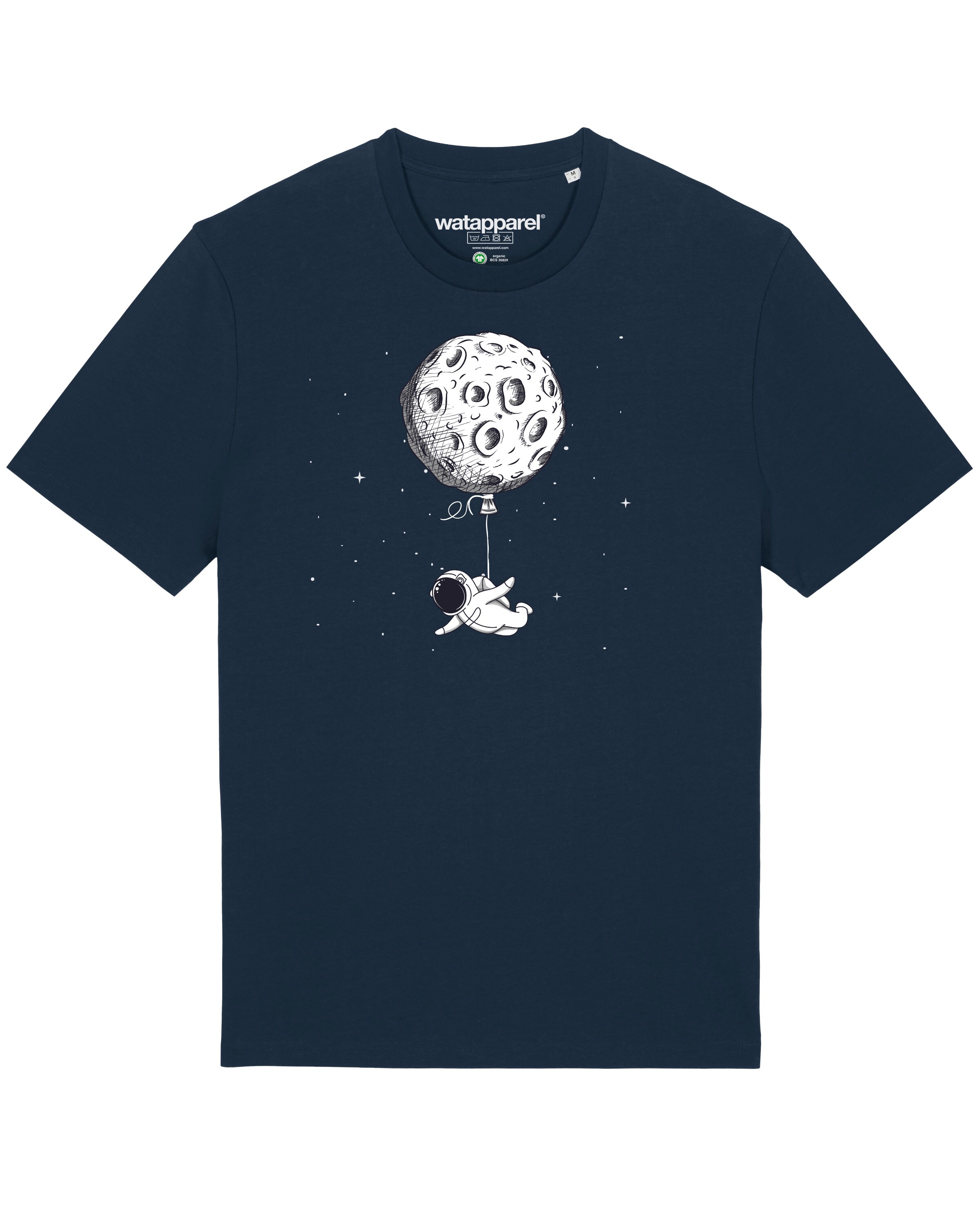 Watapparel Shirt 'Funny Spaceman' in Blauw: voorkant