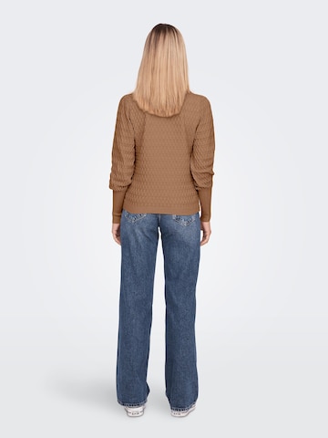 ONLY Pullover 'Faye' in Braun