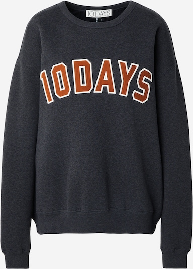 10Days Sweater majica u hrđavo smeđa / tamo siva / bijela, Pregled proizvoda