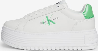 Calvin Klein Jeans Baskets basses en vert gazon / blanc, Vue avec produit