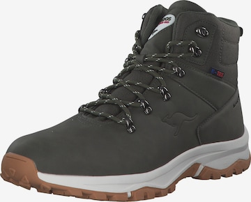 KangaROOS Lace-Up Boots in Green: front
