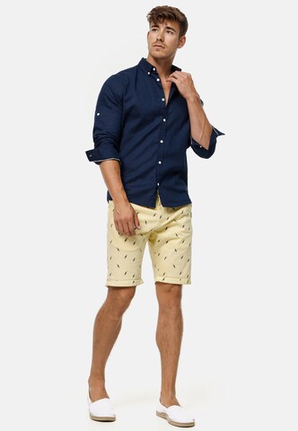 INDICODE JEANS Regular Broek 'Elisa' in Geel