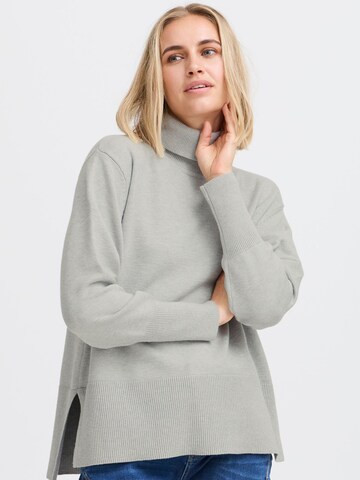PULZ Jeans Pullover 'Steffi' in Grau: Vorderseite