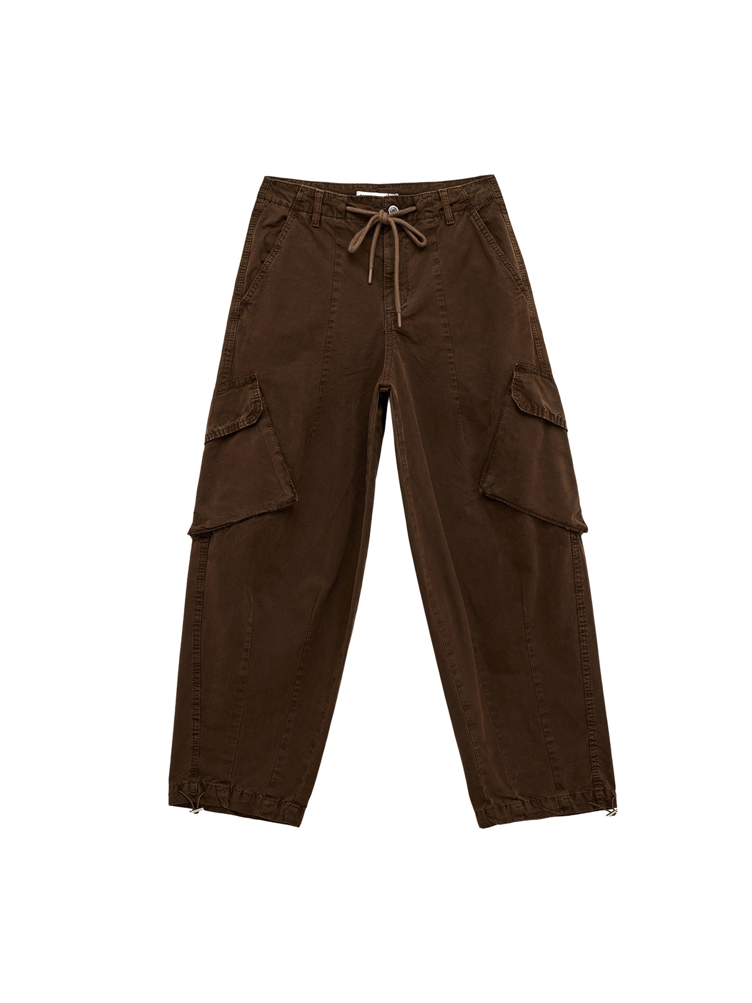 Koton Loose fit Cargo trousers in Brown: front