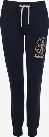Superdry Tapered Pants 'Collegiate' in Blue: front