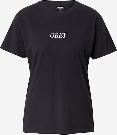 Tricou Obey pe negru / alb, Vizualizare produs