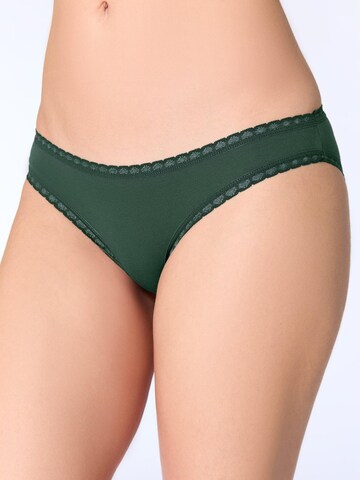 Albero Natur Panty 'Bio-Baumwoll-Slip mit Spitze – 3er Pack' in Green