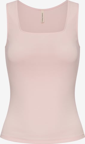 cfab (formerly creamy fabrics) Top 'Cotton Tanktop mit eckigem Ausschnitt' in Pink: front