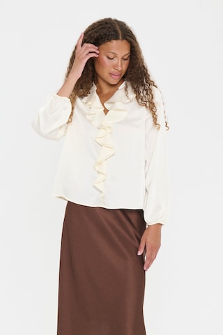SAINT TROPEZ Bluse 'SZLodisa' in Beige: Vorderseite