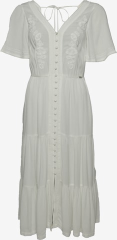 Superdry Shirt Dress in White: front