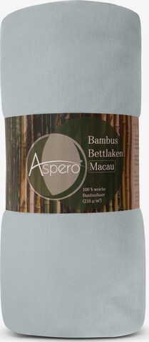 Aspero Bed Sheet 'Macau' in Blue: front