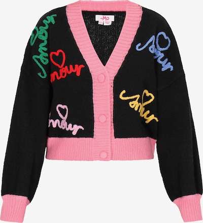 MYMO Oversized kardigan - nefritová / starorůžová / červená / černá, Produkt