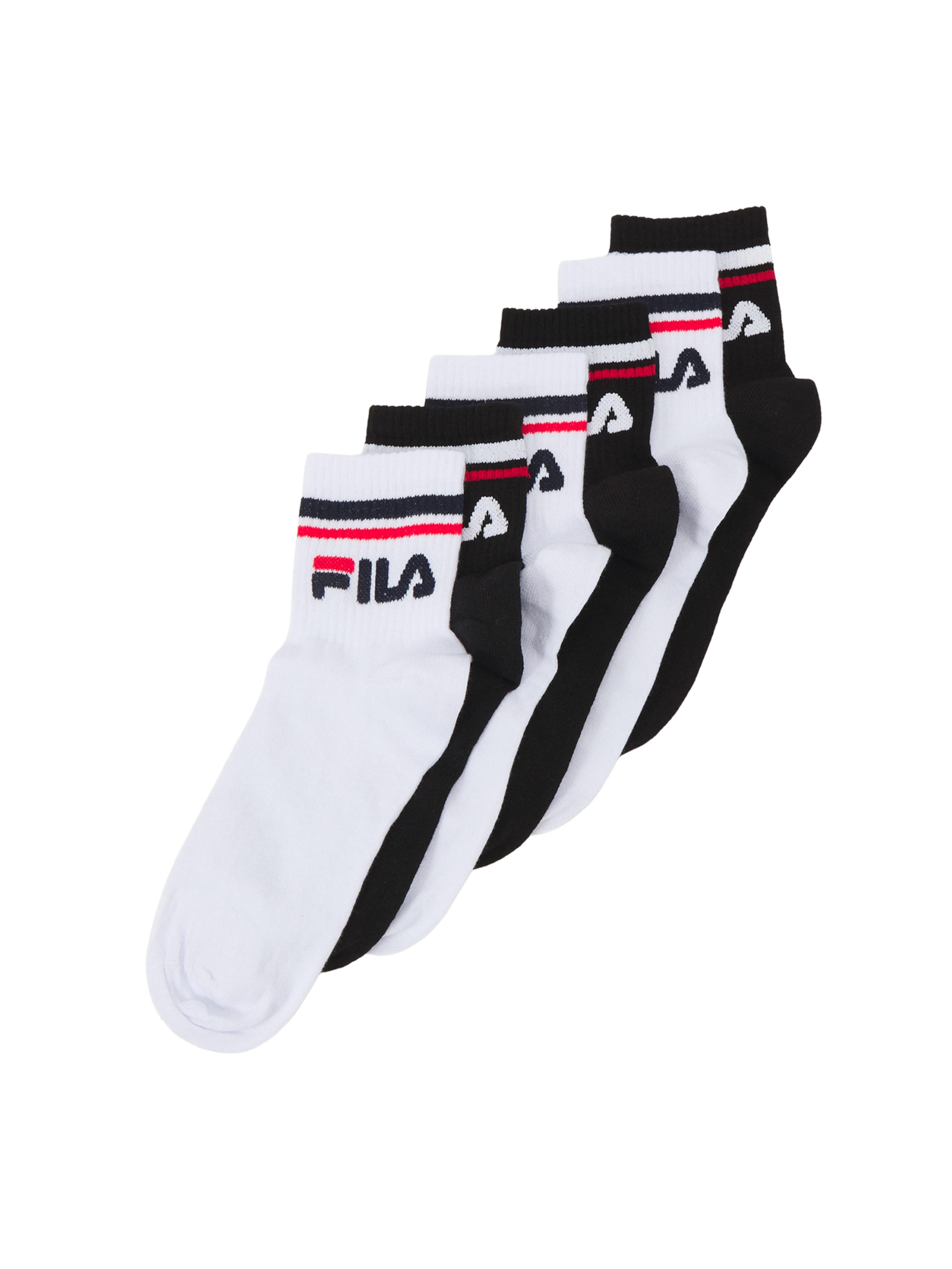 Șosete de la FILA pe negru: față