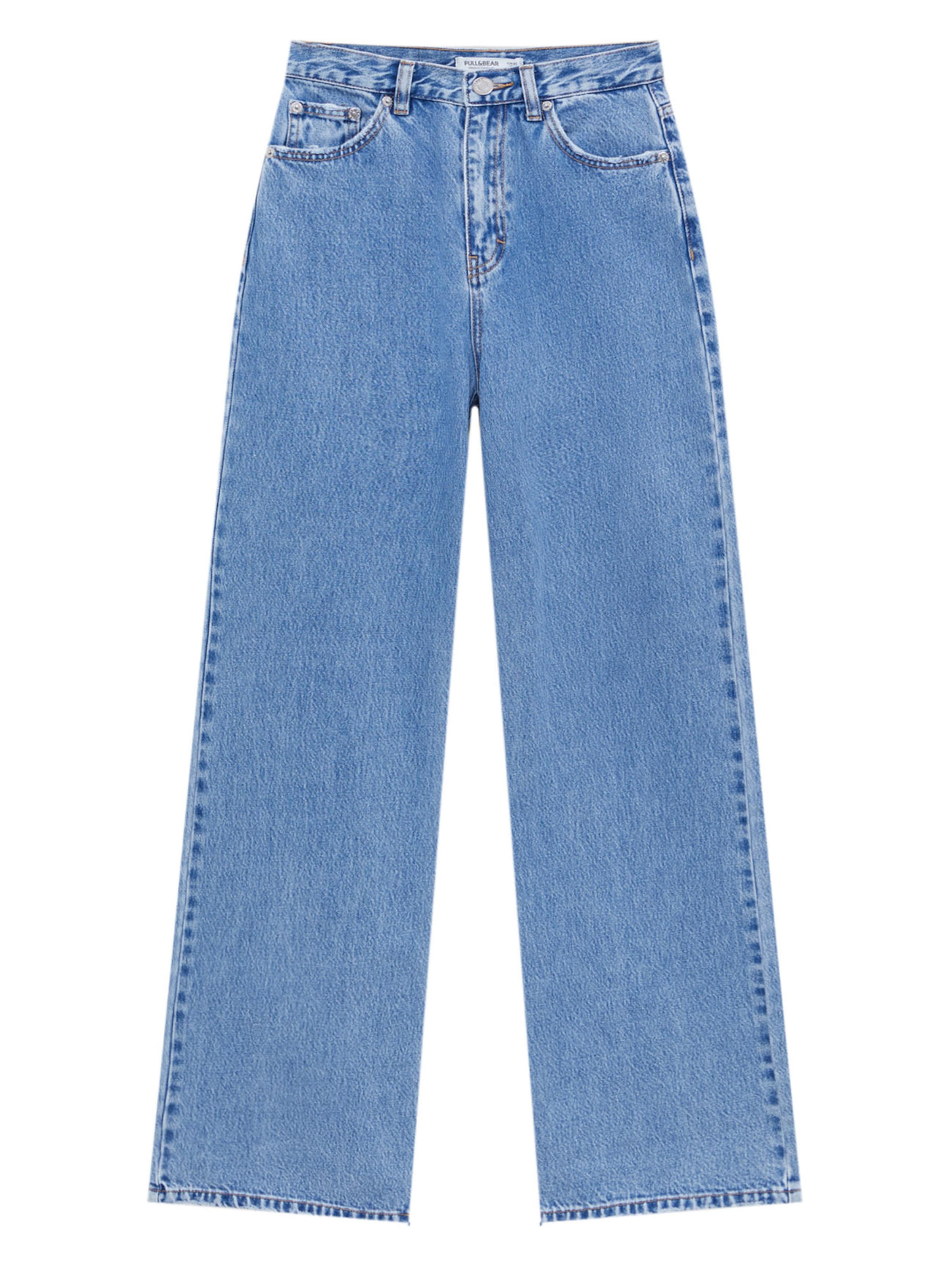 Pull&Bear Wide Leg Jeans in Blau: Vorderseite