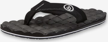 Volcom T-Bar Sandals 'Recliner' in Black: front