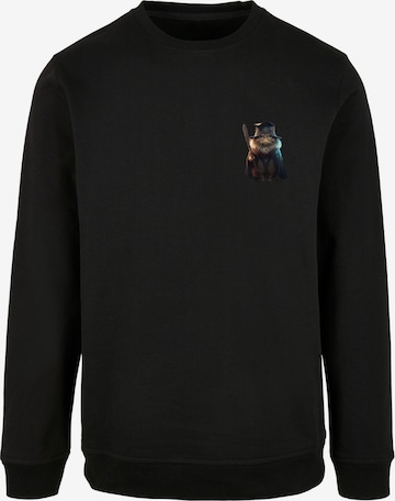 F4NT4STIC Sweatshirt 'Wizard Cat' in Zwart: voorkant