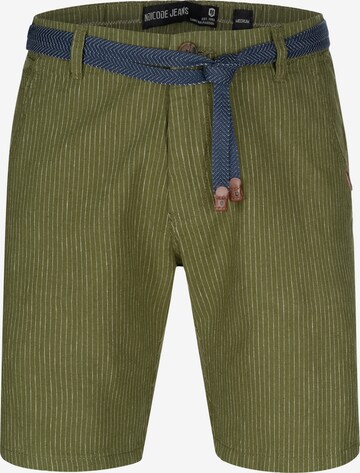 INDICODE JEANS Chino Pants in Green: front