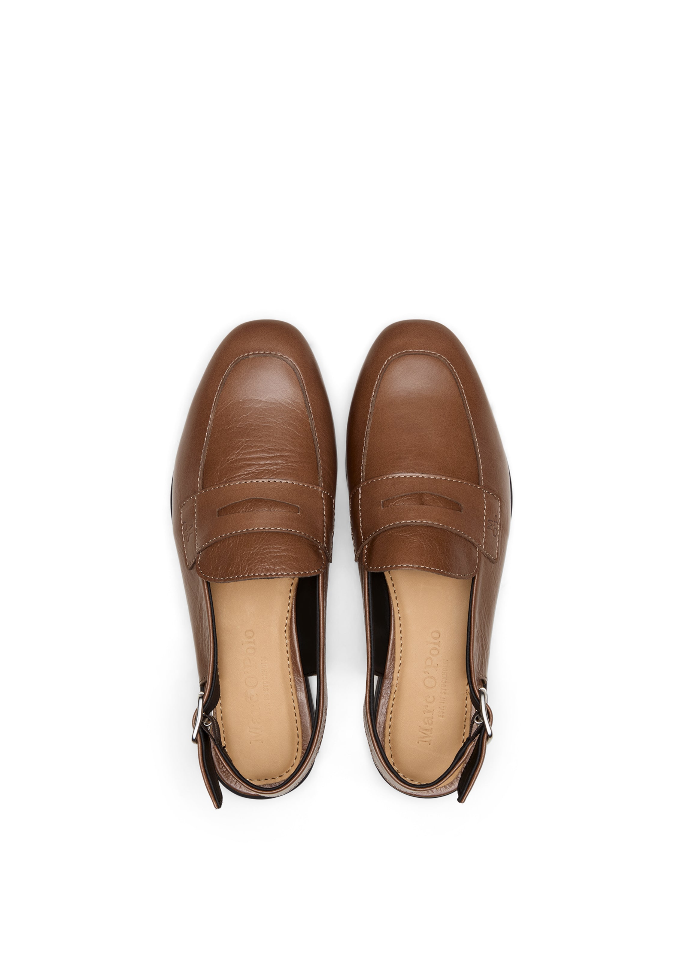 Marc O'Polo Strap ballerina 'Safina' in Brown