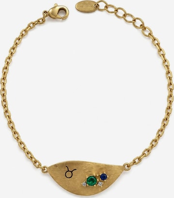 Bracelet '18k Gold Plated Taurus | Stier Zodiac' Sally Jane Jewelry en or : devant
