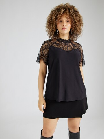 Vero Moda Curve - Camiseta en negro: frente