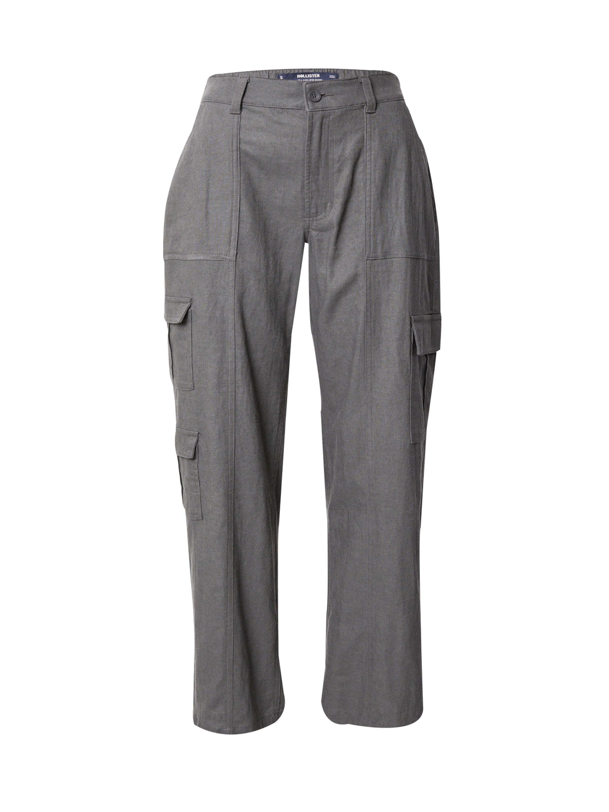 pilka HOLLISTER Laisvas Laisvo stiliaus kelnės: priekis