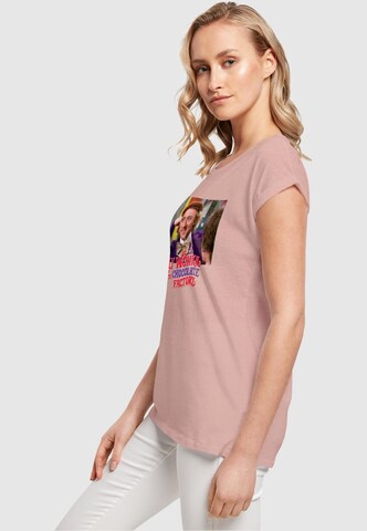 ABSOLUTE CULT T-Shirt 'Willy Wonka And The Chocolate Factory - Condescending Wonka' in Pink