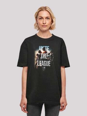 F4NT4STIC Oversized shirt 'DC Comics Justice League Movie Unite The League' in Zwart: voorkant