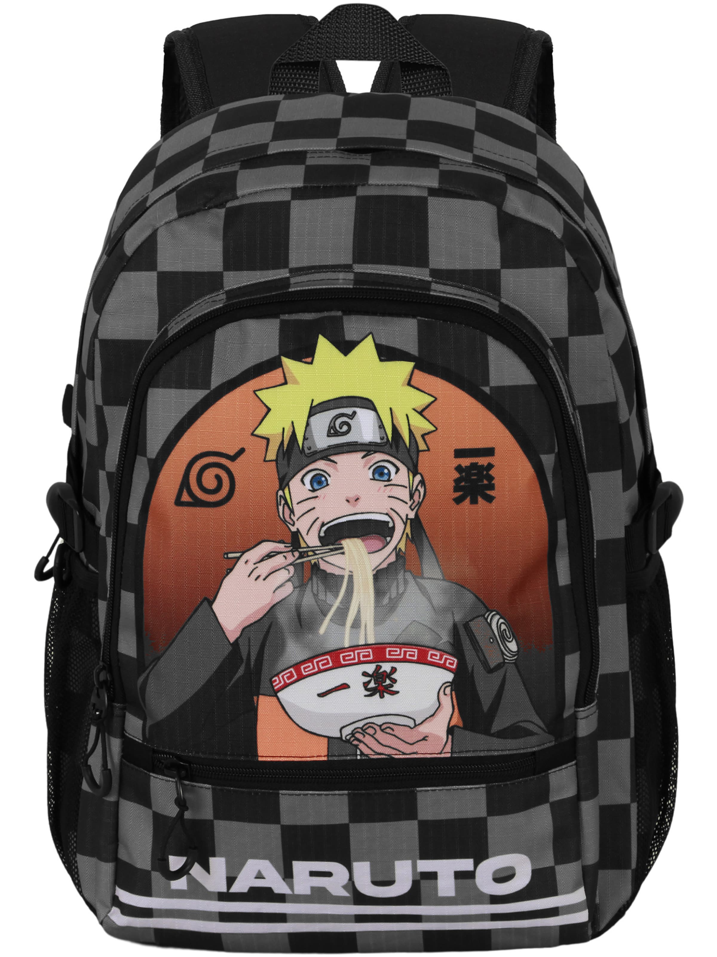 Naruto Backpack in Black: front