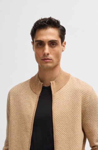 BOSS Strickjacke 'H-Eltorno' in Beige