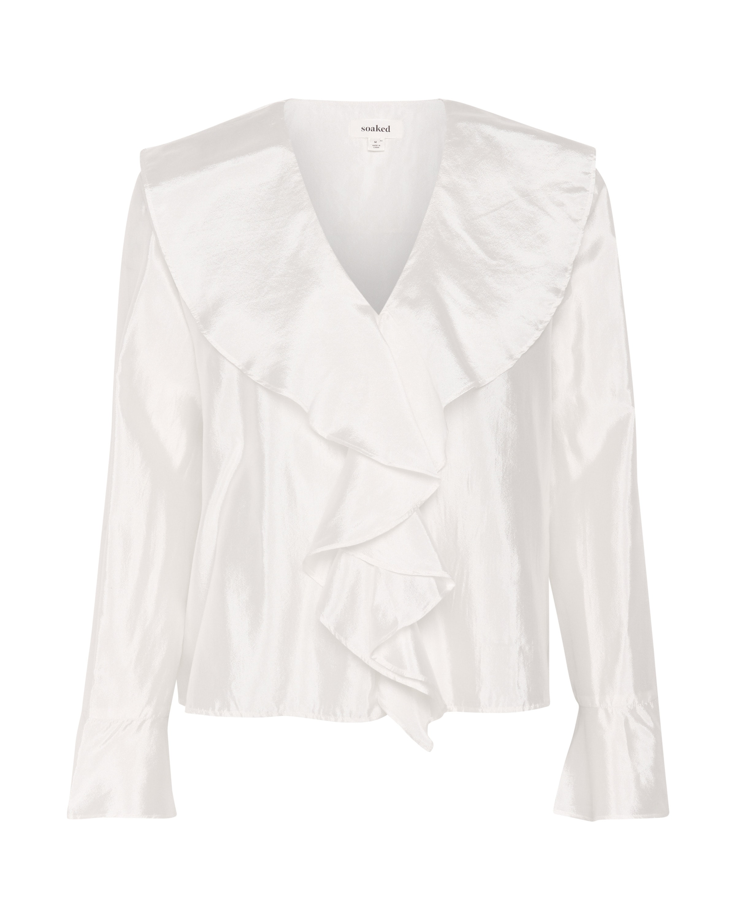 SOAKED IN LUXURY Bluse 'Karolina' i hvid: forside