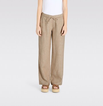 MAC Wide leg Pants in Beige: front