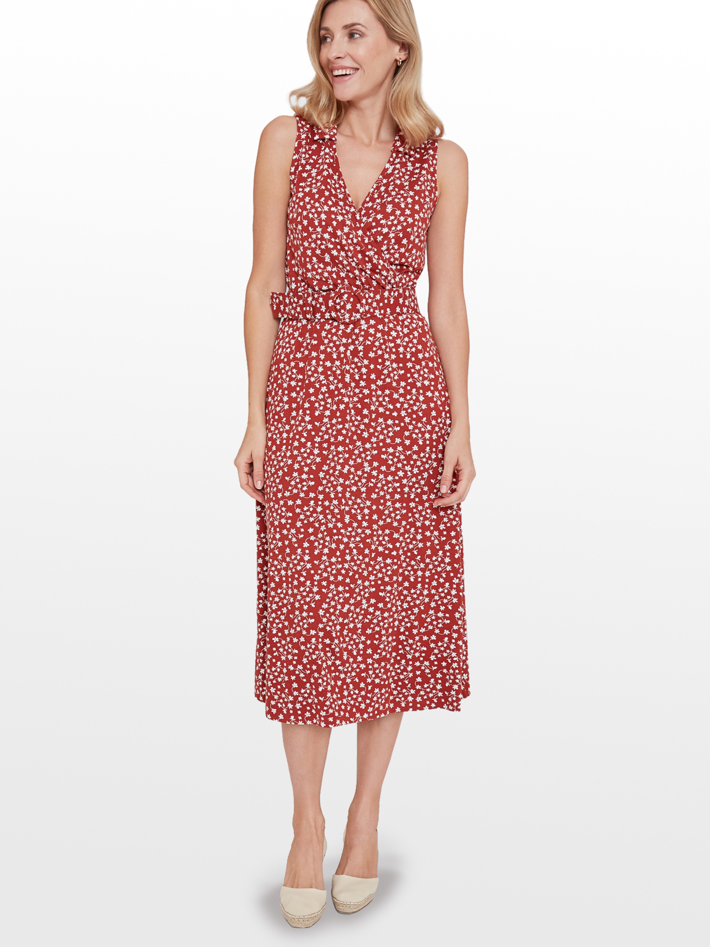 Frauen Große Größen Mademoiselle YéYé Kleid in Rostrot - MO19583 Frauen Große Größen Mademoiselle YéYé Kleid in Rostrot - MO19583