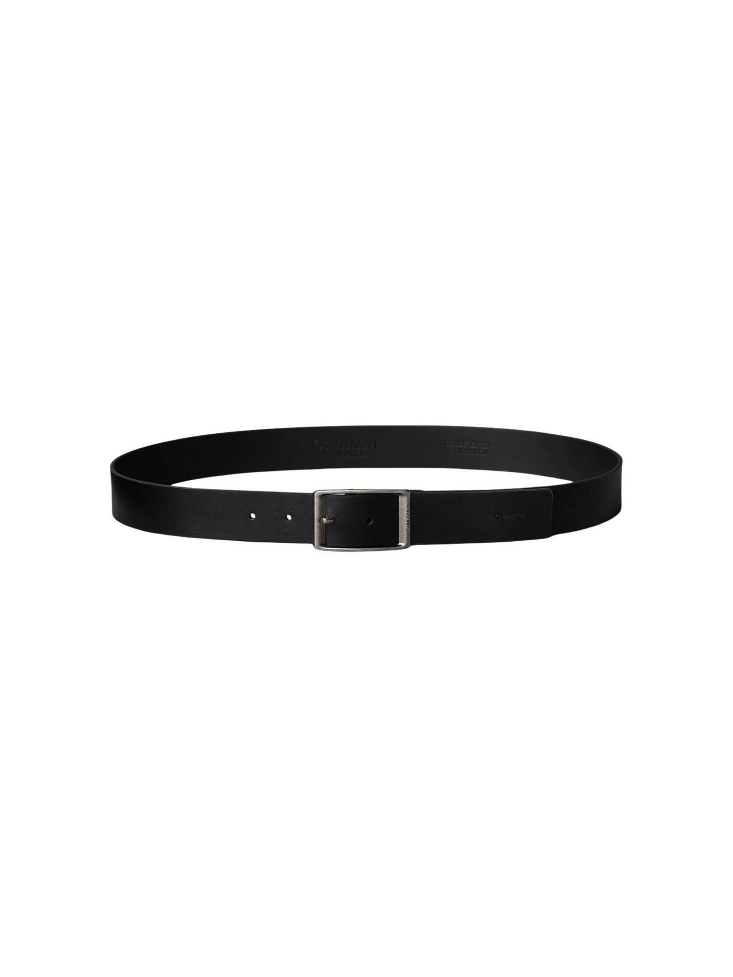 Cintura 'CASUAL ROUND BUCKLE TUMBLED 35MM LV04D7123G' di Calvin Klein in argento