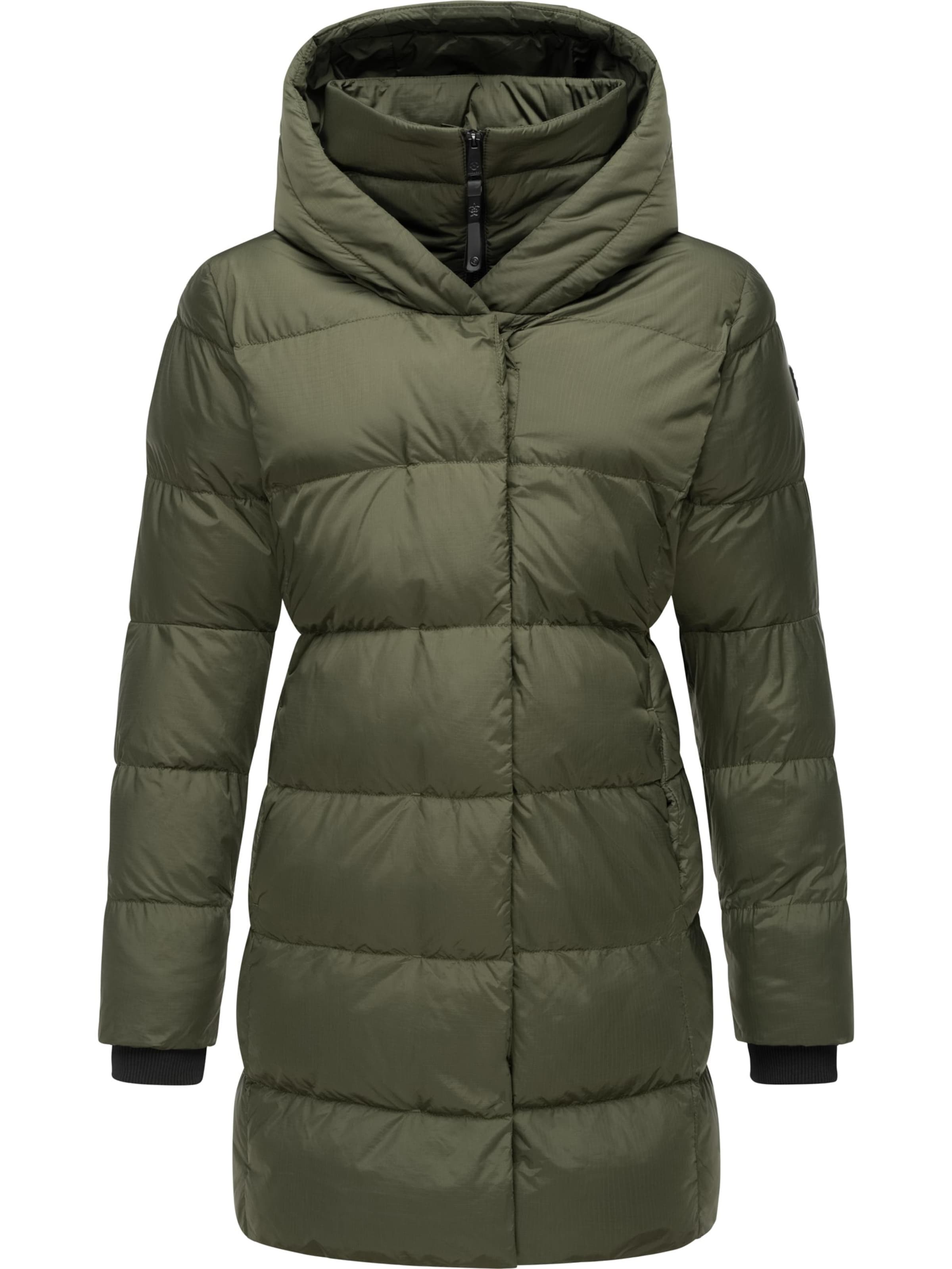 Ragwear Zimní kabát 'Niara' – zelená: přední strana