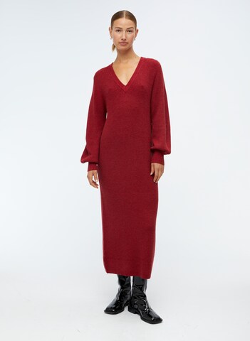 raudona OBJECT Tall Megzta suknelė 'MALENA': priekis