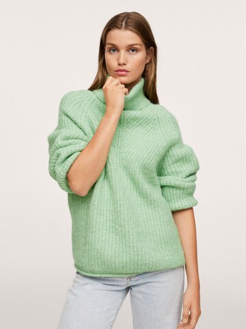 MANGO Pullover 'HALFISIN' in Grün: predná strana