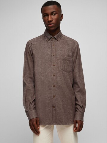 HECHTER PARIS Regular fit Overhemd in Rood: voorkant
